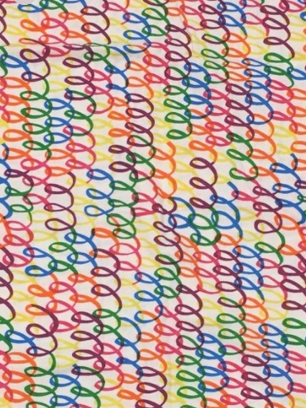 IKEA Stickat Colorful Rainbow Squiggle Twin Duvet Cover and Pillowcase Set